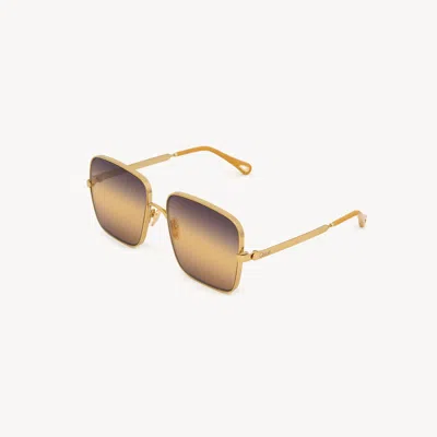 Chloé Aly Sunglasses Orange Size Onesize 100% Nickel In Multi