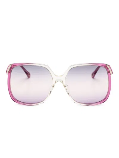 Chloé Chloè Aly Sunglasses In Pink