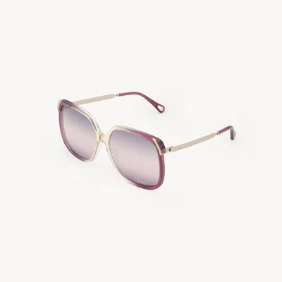 Chloé Aly Sunglasses Purple Size Onesize 100% Acetate