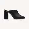 Chloé Mules À Talon Ambre Femme Noir Taille 36 100% Cuir De Veau In Black