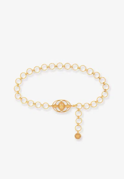 CHLOÉ AMULET BRASS BELT