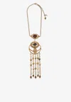 Chloé Amulet Brass Necklace With Ornaments In Gold