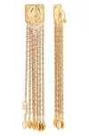 Chloé Chain-fringed Gold-tone Earrings