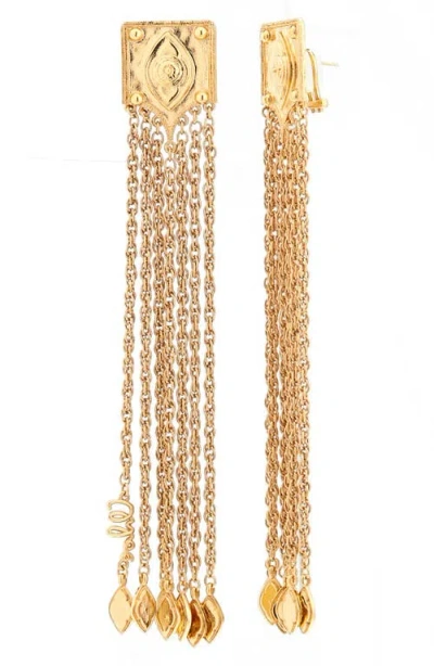 CHLOÉ CHLOÉ AMULET FRINGE EARRINGS