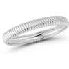 Chloe & Madison Chloe And Madison 10mm Ribbed Bangle Bracelet In Silver