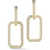 Chloe & Madison Chloe And Madison 14k Gold Plate Cubic Zirconia Link Drop Earrings In Gold