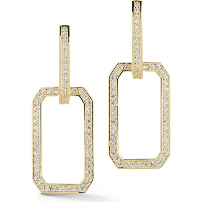 Chloe & Madison Chloe And Madison 14k Gold Plate Cubic Zirconia Link Drop Earrings