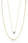 Chloe & Madison Chloe And Madison 14k Gold Plate Sterling Silver Cubic Pendant Necklace In Gold