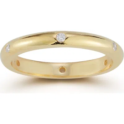 Chloe & Madison Chloe And Madison 14k Gold Plate Sterling Silver Cubic Zirconia Ring