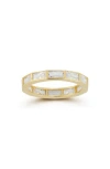 Chloe & Madison Chloe And Madison 14k Gold Plate Sterling Silver Cubic Zirconia Ring In Gold