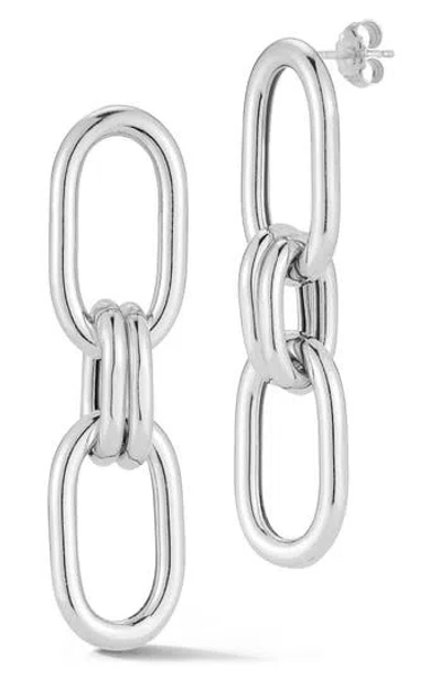 Chloe & Madison Chloe And Madison 14k Gold Plate Sterling Silver Link Earrings In Metallic