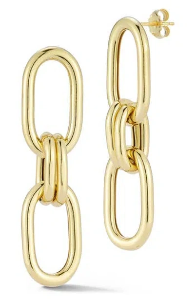 Chloe & Madison Chloe And Madison 14k Gold Plate Sterling Silver Link Earrings