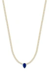 Chloe & Madison Chloe And Madison 14k Gold Plated Sterling Silver & Cz Tennis Choker Necklace