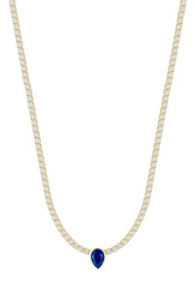 Chloe & Madison Chloe And Madison 14k Gold Plated Sterling Silver & Cz Tennis Choker Necklace