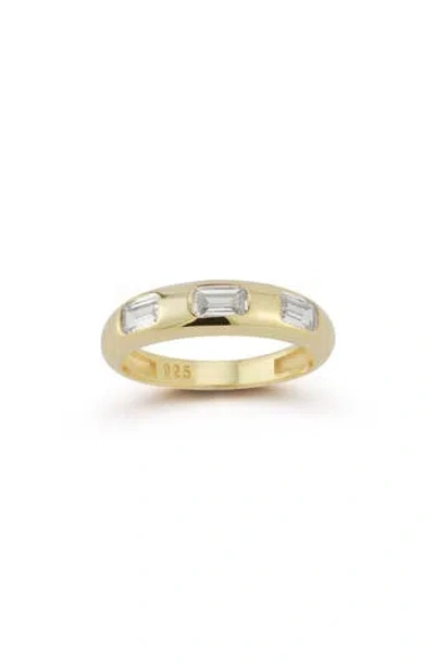 Chloe & Madison Chloe And Madison 14k Gold Plated Sterling Silver Dome Ring