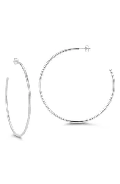 Chloe & Madison Chloe And Madison 14k Gold Plated Sterling Silver Hoop Earrings In Metallic