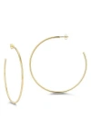 Chloe & Madison Chloe And Madison 14k Gold Plated Sterling Silver Hoop Earrings