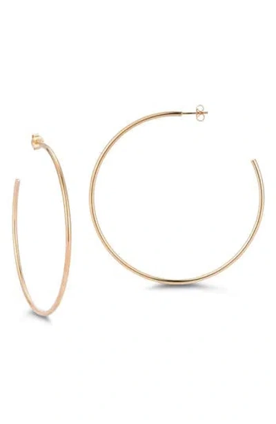 Chloe & Madison Chloe And Madison 14k Gold Plated Sterling Silver Hoop Earrings