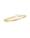 Chloe & Madison Chloe And Madison 14k Over Silver 10mm Pearl Bangle Bracelet