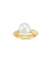 Chloe & Madison Chloe And Madison 14k Over Silver 10mm Pearl Ring