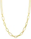 Chloe & Madison Chloe And Madison 14k Over Silver Bold Link Necklace