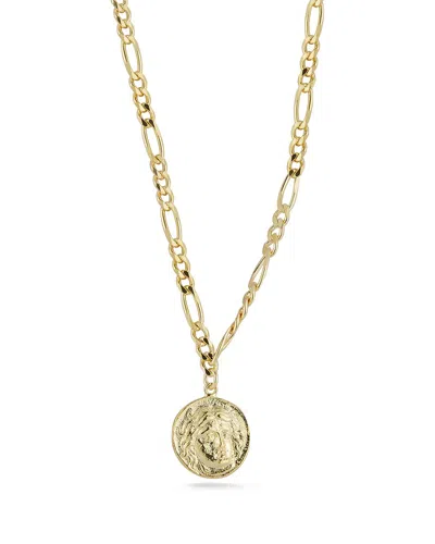 Chloe & Madison Chloe And Madison 14k Gold Plated Sterling Silver Coin Pendant Necklace