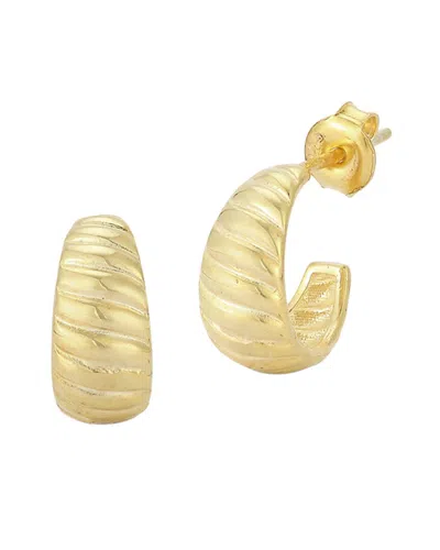Chloe & Madison Chloe And Madison 14k Over Silver Croissant Hoops