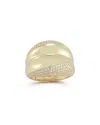 Chloe & Madison Chloe And Madison 14k Over Silver Cz Bold Ring