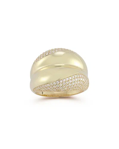 Chloe & Madison Chloe And Madison 14k Over Silver Cz Bold Ring