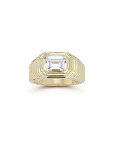 Chloe & Madison Chloe And Madison 14k Over Silver Cz Bold Ring