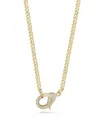 Chloe & Madison Chloe And Madison 14k Over Silver Cz Choker Necklace In Gold
