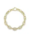 Chloe & Madison Chloe And Madison 14k Over Silver Cz Chunky Bracelet