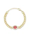 Chloe & Madison Chloe And Madison 14k Over Silver Cz Chunky Evil Eye Bracelet