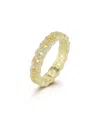 Chloe & Madison Chloe And Madison 14k Over Silver Cz Curb Ring