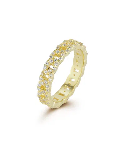 Chloe & Madison Chloe And Madison 14k Over Silver Cz Curb Ring