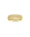 Shop Chloe & Madison Chloe And Madison 14k Over Silver Cz Feather Band Ring