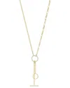 Chloe & Madison Chloe And Madison 14k Over Silver Cz Lariat Necklace