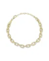 Chloe & Madison Chloe And Madison 14k Over Silver Cz Link Bracelet