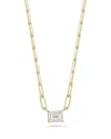 Chloe & Madison Chloe And Madison 14k Over Silver Cz Necklace
