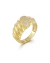 Chloe & Madison Chloe And Madison 14k Over Silver Cz Twist Ring
