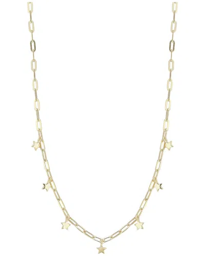 Chloe & Madison Chloe And Madison 14k Over Silver Dainty Star Charm Choker Necklace