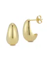 Chloe & Madison Chloe And Madison 14k Over Silver Dome Huggie Earrings In Gold