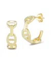 Chloe & Madison Chloe And Madison 14k Over Silver Mariner Link Hoops