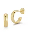 Chloe & Madison Chloe And Madison 14k Over Silver Polished Hoops