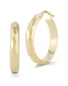 Chloe & Madison Chloe And Madison 14k Over Silver Reflective Hoops
