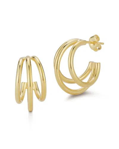Chloe & Madison Chloe And Madison 14k Over Silver Triple Hoops