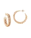 Chloe & Madison Chloe And Madison 14k Rose Gold Vermeil Medium Bold Curb Chain Hoops