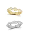 Chloe & Madison Chloe And Madison 14k Two-tone Cz Two Tone Set Ring Set