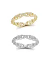 Chloe & Madison Chloe And Madison 14k Two-tone Cz Two Tone Set Ring Set