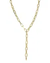 Chloe & Madison Chloe And Madison 18k Over Silver Paperclip Lariat Necklace